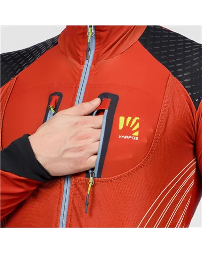 Karpos Race Suit Men's Ski Mountaineering Suit, Woodl. Fire/Windw. Blue
