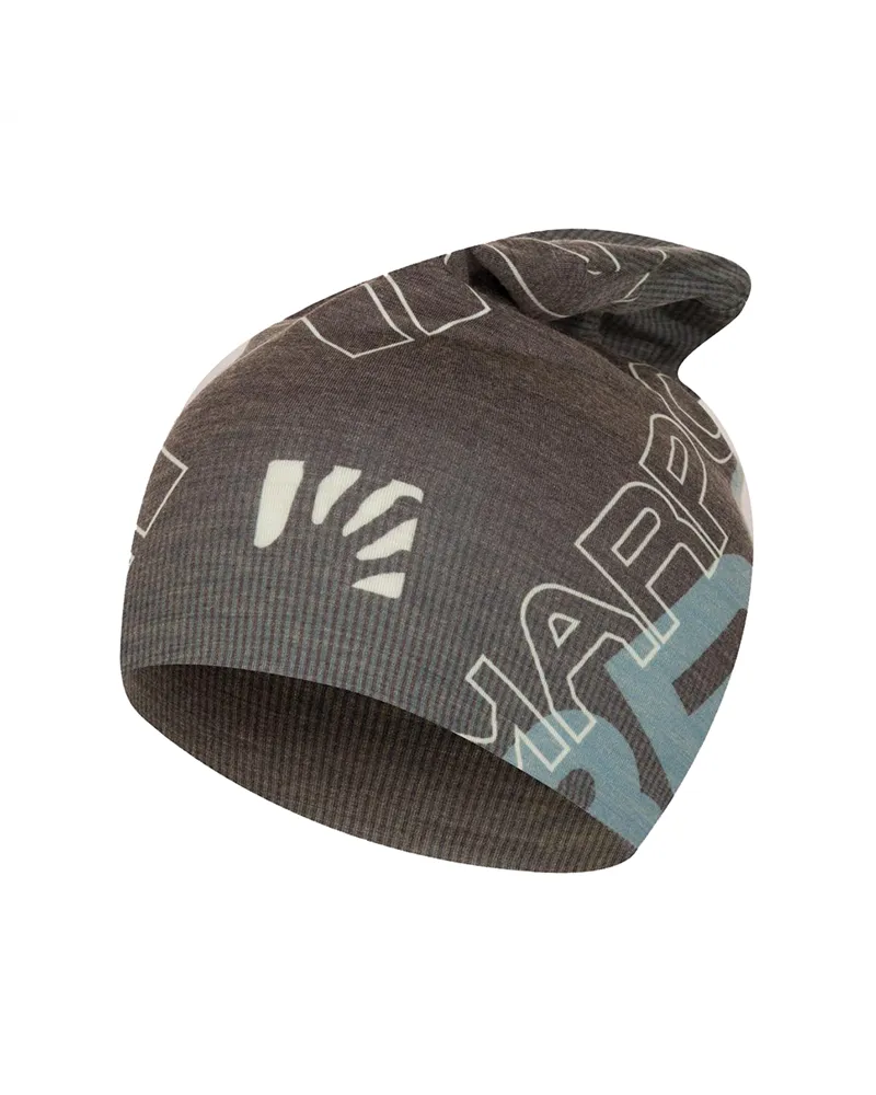 Karpos Coppolo Berretto Reversibile Misto Lana Merino, Black/Dark Grey (Taglia Unica)