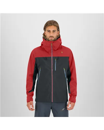 Karpos Storm 2.0 Giacca Scialpinismo Uomo, Woodl. Grey/Fire