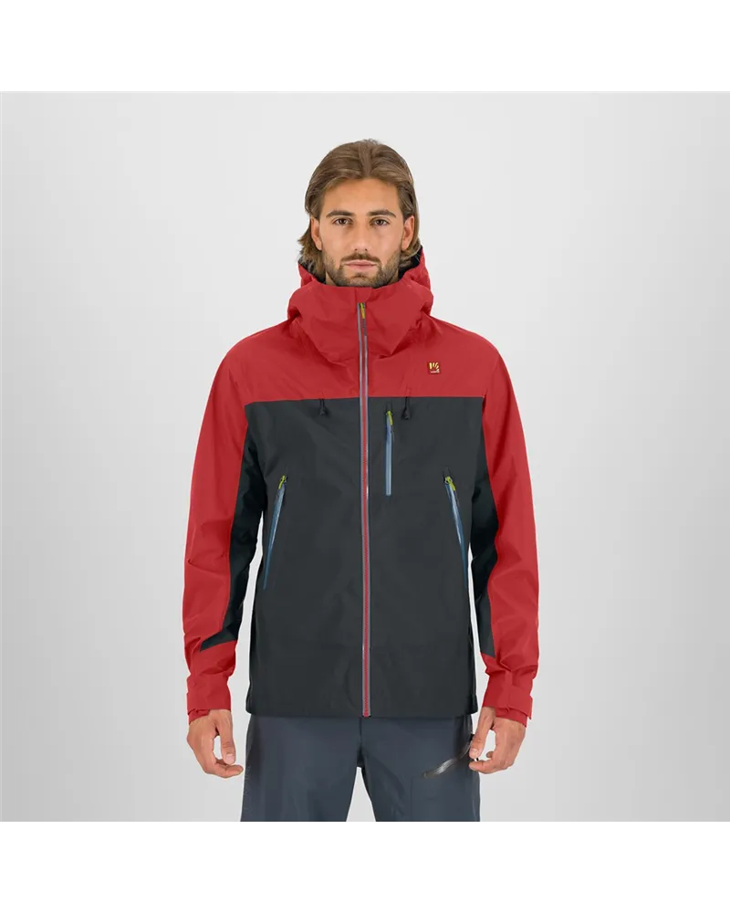 Karpos Storm 2.0 Giacca Scialpinismo Uomo, Woodl. Grey/Fire