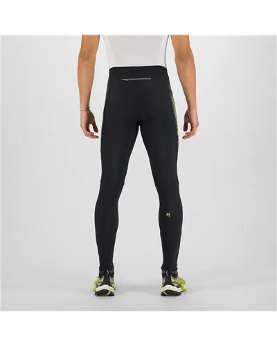 Karpos Alagna 2.0 Men's Trail Running Winter Tight, Black/Castor/Dark Citron