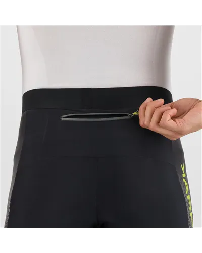Karpos Alagna 2.0 Men's Trail Running Winter Tight, Black/Castor/Dark Citron