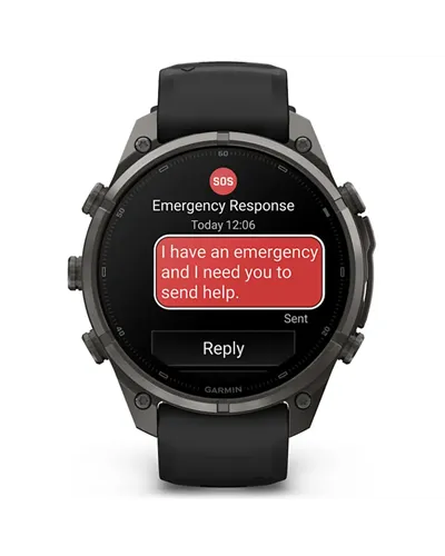Garmin Fenix 9 Pro AMOLED inReach Case 47mm GPS Watch Wrist-Based HR, Titanium DLC Carbon Gray/Black/Pebble Grey