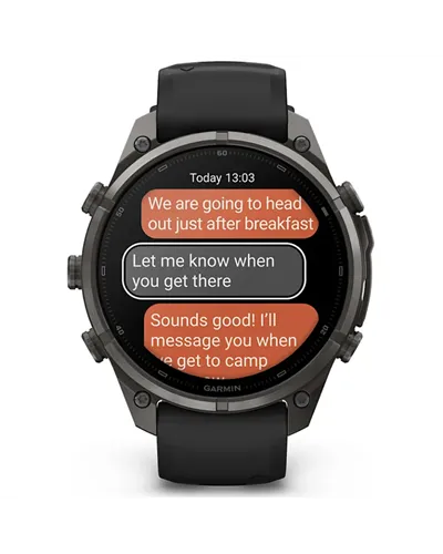 Garmin Fenix 9 Pro AMOLED inReach Cassa 47mm Orologio GPS Cardio Integrato, Titanio DLC Carbon Gray/Black/Pebble Grey