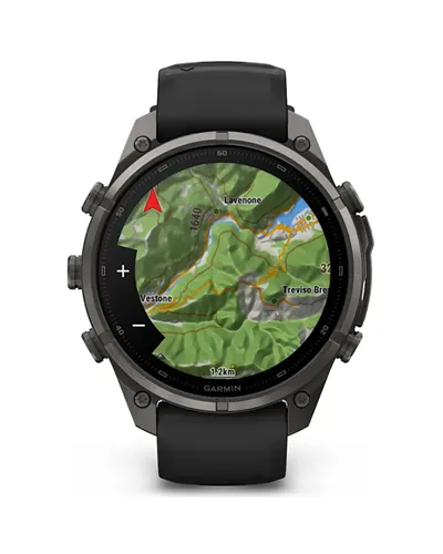 Garmin Fenix 9 Pro AMOLED inReach Cassa 47mm Orologio GPS Cardio Integrato, Titanio DLC Carbon Gray/Black/Pebble Grey