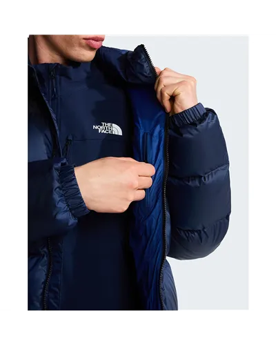 The North Face Diablo 2.0 WindWall Men's Down Jacket, Estate Blue Black Heather/TNF Black (Recycled Down)