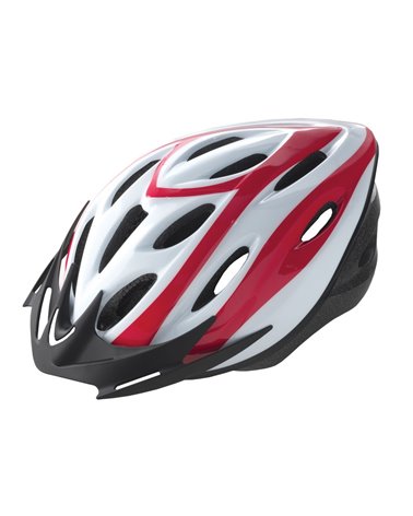 BTA Rider Helmet For Adult, Size M. White Withred Graphic.