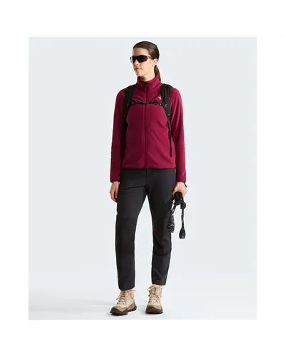The North Face Glacier Fleece Pile Donna Full Zip, Burgundy Crush