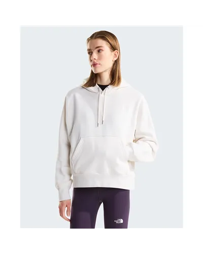 The North Face Essential Simple Dome Boxy Felpa Oversize con Cappuccio Donna, White Dune/White Dune