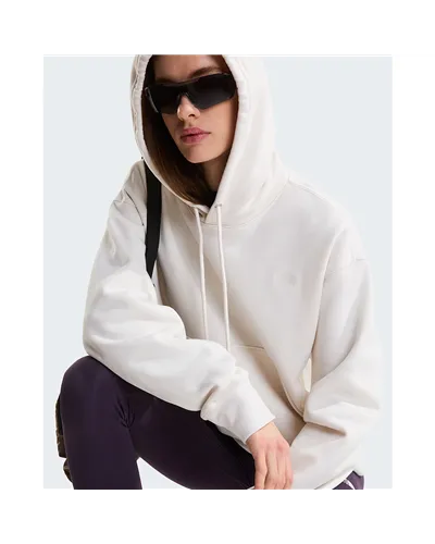The North Face Essential Simple Dome Boxy Women's Oversize Hoodie, White Dune/White Dune