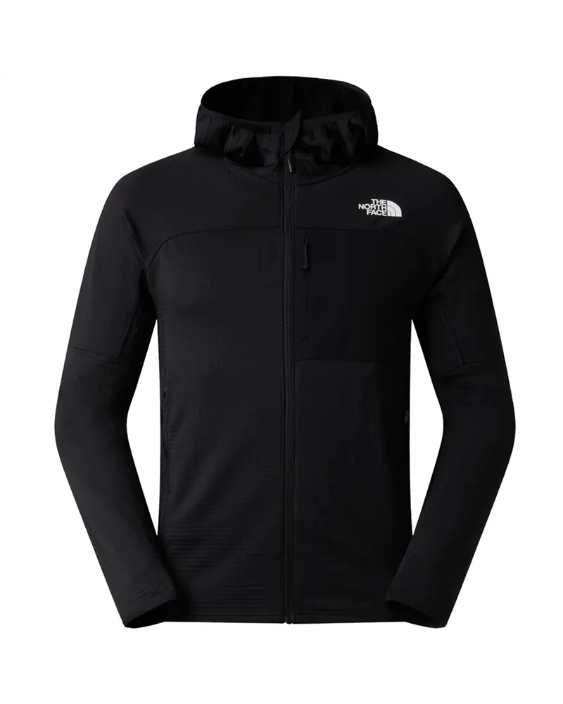 The North Face Stormgap Polartec Power Grid Men's Full-Zip Midlayer Hooded Jacket, TNF Black