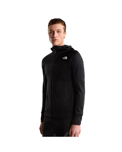 The North Face Stormgap Polartec Power Grid Giacca Midlayer con Cappuccio Uomo Full Zip, TNF Black