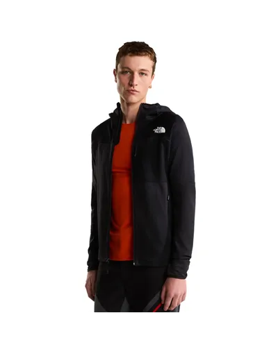 The North Face Stormgap Polartec Power Grid Giacca Midlayer con Cappuccio Uomo Full Zip, TNF Black
