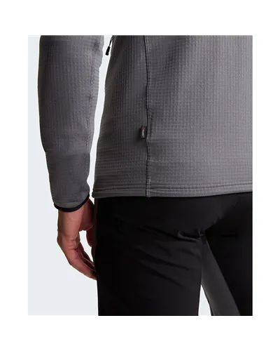 The North Face Stormgap Polartec Power Grid Giacca Midlayer con Cappuccio Uomo Full Zip, Smoked Pearl/TNF Black