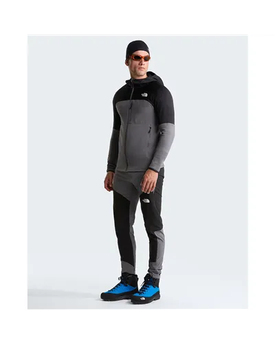 The North Face Stormgap Polartec Power Grid Giacca Midlayer con Cappuccio Uomo Full Zip, Smoked Pearl/TNF Black