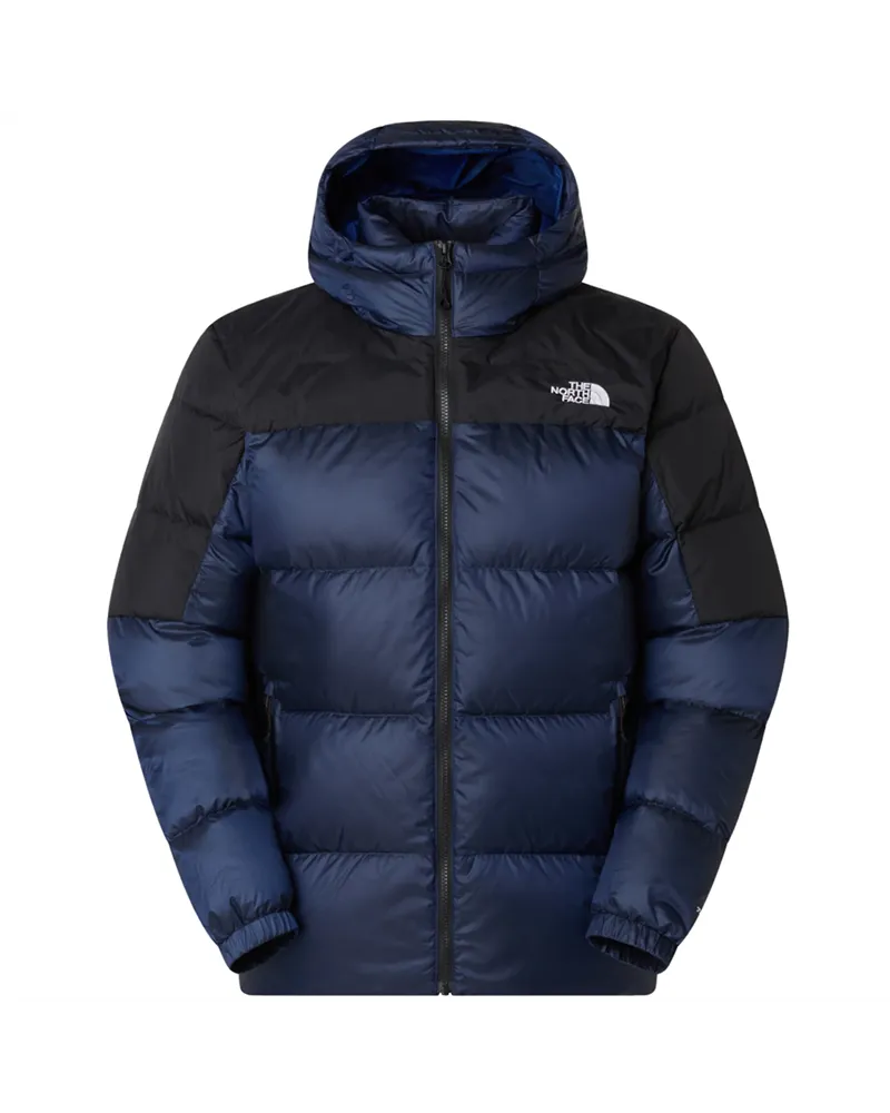 The North Face Diablo 2.0 WindWall Giacca Piumino con Cappuccio Uomo, Estate Blue Black Heather/TNF Black (Piuma Riciclata)