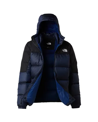 The North Face Diablo 2.0 WindWall Giacca Piumino con Cappuccio Uomo, Estate Blue Black Heather/TNF Black (Piuma Riciclata)