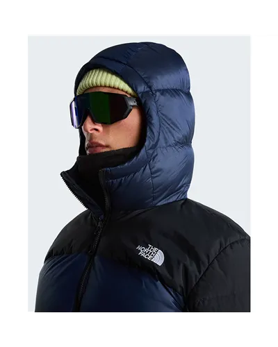 The North Face Diablo 2.0 WindWall Giacca Piumino con Cappuccio Uomo, Estate Blue Black Heather/TNF Black (Piuma Riciclata)