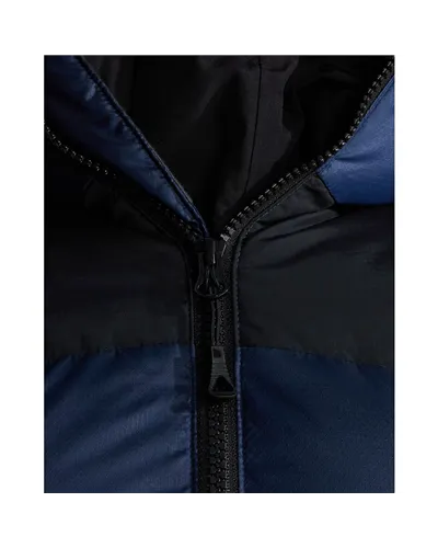 The North Face Diablo 2.0 WindWall Giacca Piumino con Cappuccio Uomo, Estate Blue Black Heather/TNF Black (Piuma Riciclata)