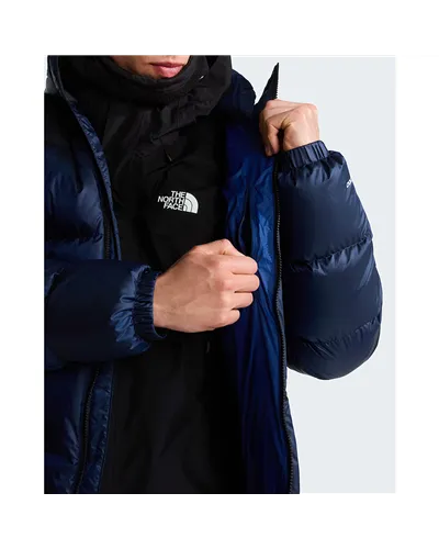 The North Face Diablo 2.0 WindWall Giacca Piumino con Cappuccio Uomo, Estate Blue Black Heather/TNF Black (Piuma Riciclata)