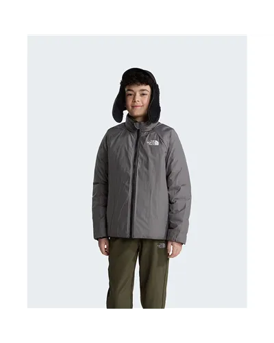 The North Face Perrito DryVent Giacca 4in1 Impermeabile con Cappuccio Junior/Kids Reversibile, TNF Black
