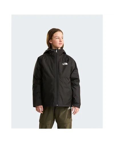 The North Face Perrito DryVent Giacca 4in1 Impermeabile con Cappuccio Junior/Kids Reversibile, TNF Black