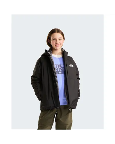 The North Face Perrito DryVent Giacca 4in1 Impermeabile con Cappuccio Junior/Kids Reversibile, TNF Black