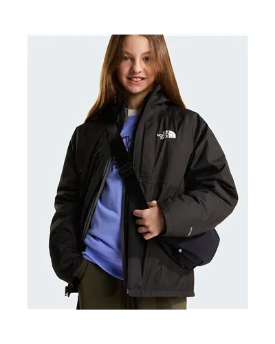 The North Face Perrito DryVent Giacca 4in1 Impermeabile con Cappuccio Junior/Kids Reversibile, TNF Black