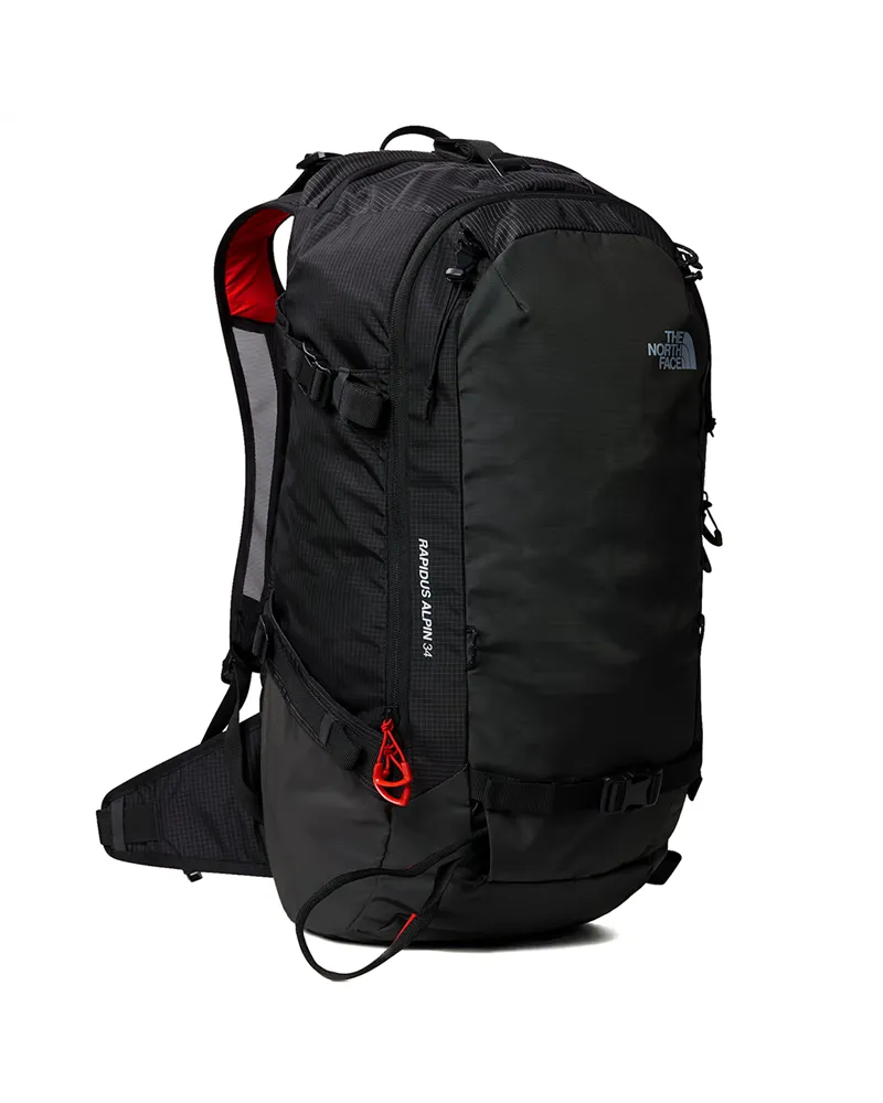 The North Face Rapidus Alpine Skiing/Snowboarding Backpack 34 Liters, Asphalt Grey/TNF Black