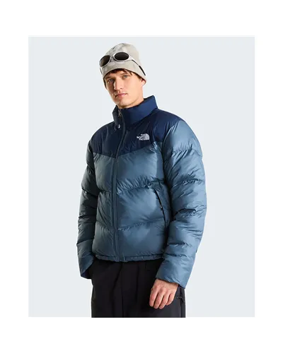 The North Face Saikuru WindWall Men's Down Jacket, Granite Grey/Summit Navy
