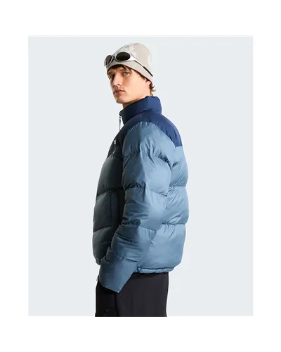The North Face Saikuru WindWall Men's Down Jacket, Granite Grey/Summit Navy