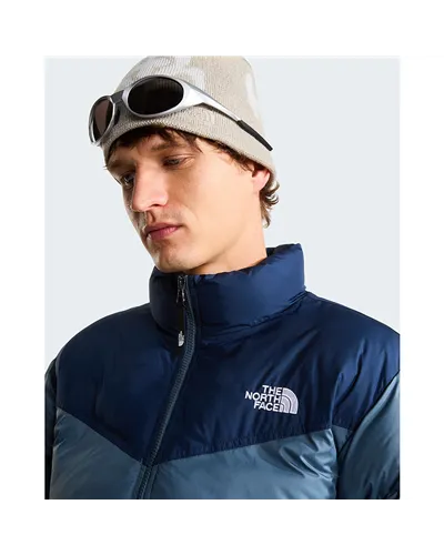 The North Face Saikuru WindWall Men's Down Jacket, Granite Grey/Summit Navy