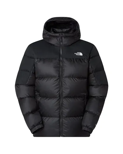 The North Face Diablo 2.0 WindWall Giacca Piumino con Cappuccio Uomo, TNF Black Heather/TNF Black (Piuma Riciclata)