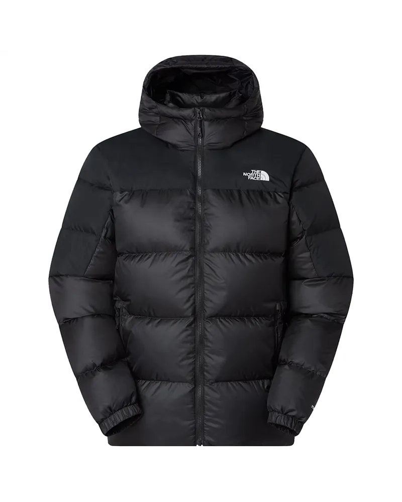 The North Face Diablo 2.0 WindWall Giacca Piumino con Cappuccio Uomo, TNF Black Heather/TNF Black (Piuma Riciclata)