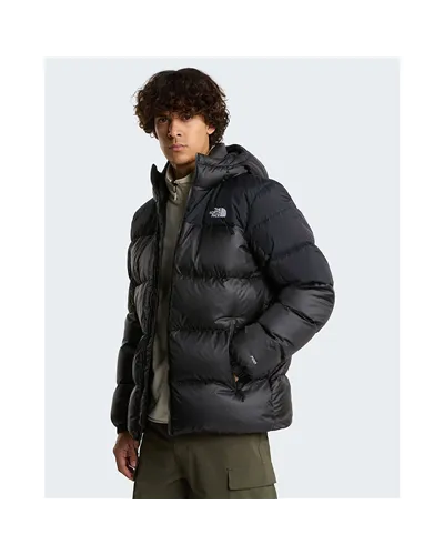 The North Face Diablo 2.0 WindWall Giacca Piumino con Cappuccio Uomo, TNF Black Heather/TNF Black (Piuma Riciclata)