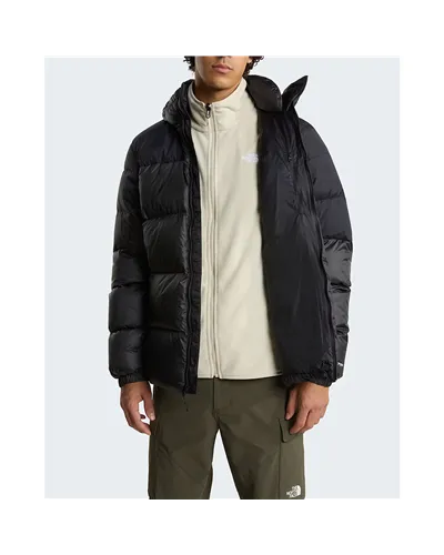 The North Face Diablo 2.0 WindWall Giacca Piumino con Cappuccio Uomo, TNF Black Heather/TNF Black (Piuma Riciclata)