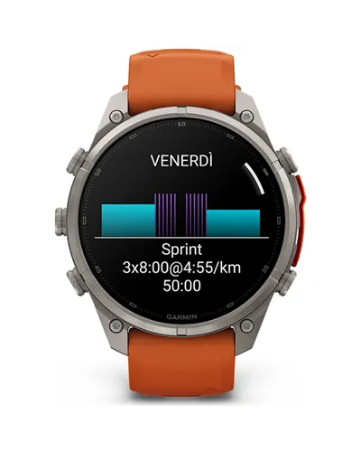 Garmin Fenix 9 Pro AMOLED inReach Case 47mm GPS Watch Wrist-Based HR, Titanium/Autumn Orange/Spark Orange