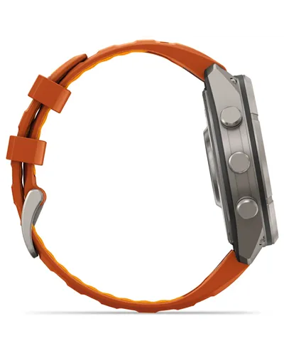 Garmin Fenix 9 Pro AMOLED inReach Cassa 47mm Orologio GPS Cardio Integrato, Titanio/Autumn Orange/Spark Orange