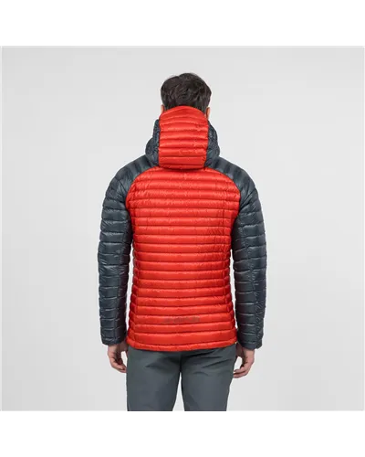 Karpos Alagna Giacca Piumino con Cappuccio Uomo, Fire/Woodland Gray