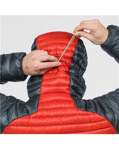 Karpos Alagna Giacca Piumino con Cappuccio Uomo, Fire/Woodland Gray
