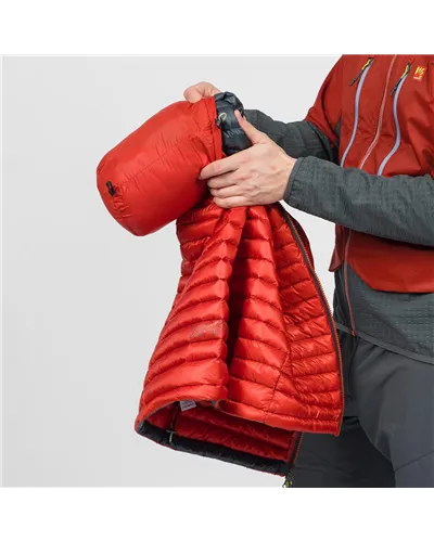 Karpos Alagna Giacca Piumino con Cappuccio Uomo, Fire/Woodland Gray
