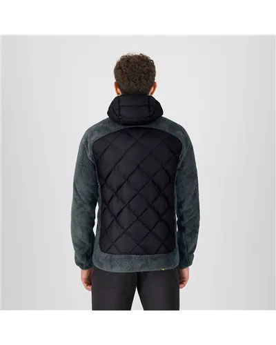 Karpos Marmarole Up Giacca con Cappuccio Uomo, Black/Woodland Gray