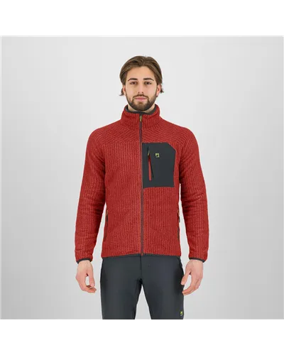Karpos Rocchetta Evo Men's Fleece, Fire/Woodland Gray