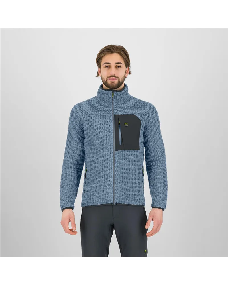 Karpos Rocchetta Evo Men's Fleece, Window Blue/Woodland Gray