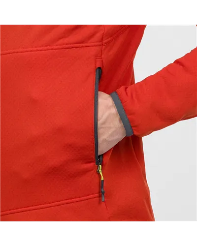 Karpos Antermoia Fleece Pile con Cappuccio Uomo, Fire