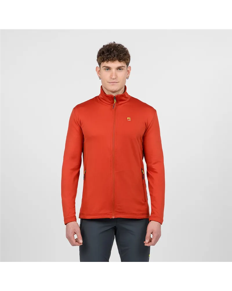Karpos Pizzocco Evo Men's Full Zip Fleece, Fire