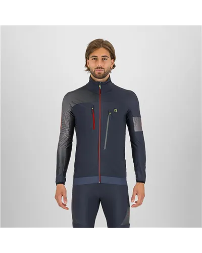 Karpos Alagna Evo Men's Ski Mountaineering Jacket, Stargazer/Midnight/Fiery Red