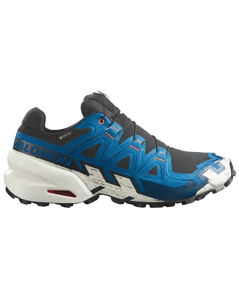 Salomon Speedcross 6 GTX Gore-Tex Men's Trail Running Shoes, Black/Mykonos Blue/Vanilla Ice