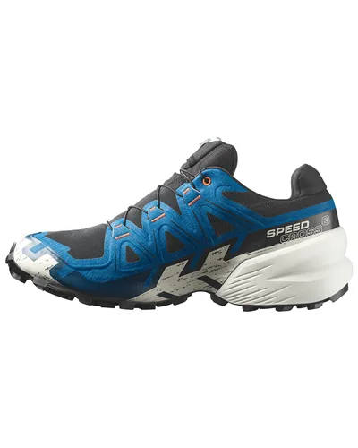 Salomon Speedcross 6 GTX Gore-Tex Scarpe Trail Running Uomo, Black/Mykonos Blue/Vanilla Ice