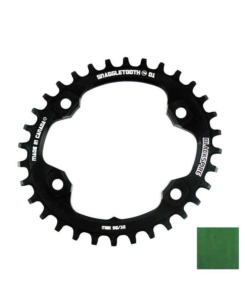 Blackspire Snaggletooth Narrow/Wide Oval Chainring 96/32T Green Xt8000